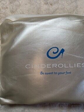 Cinderollies Metallic Foldable Ballet Flats w/ Travel Pouch Size 8.5-9.5 NWT